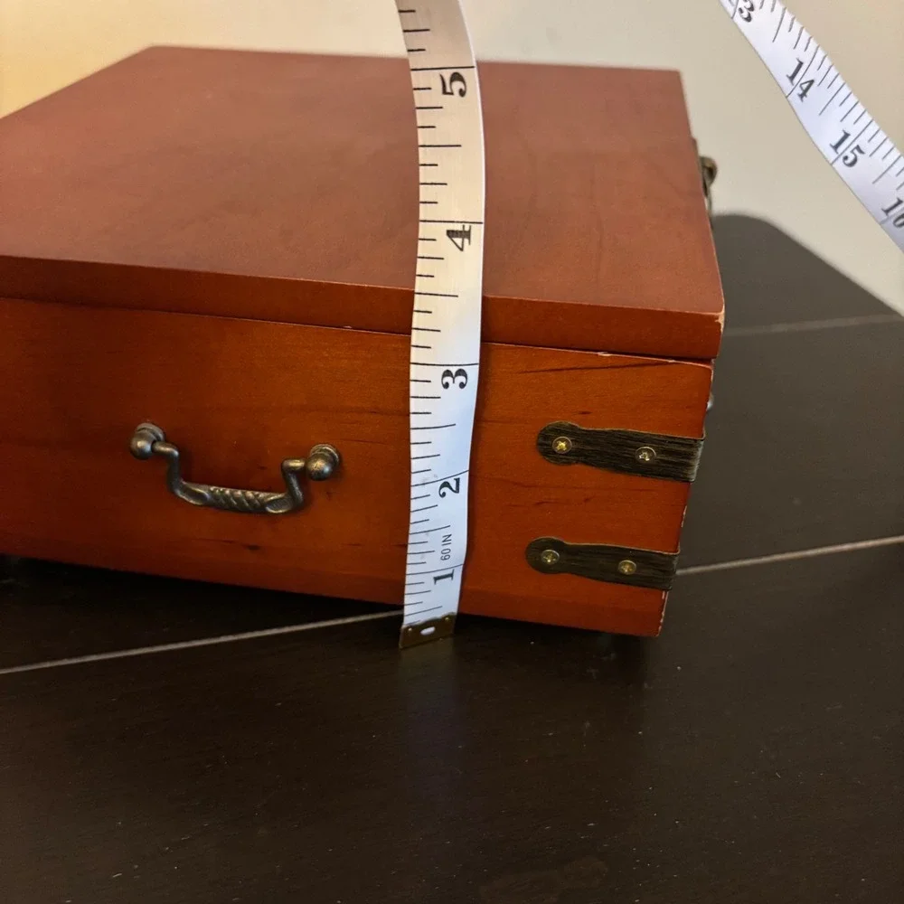 Bulova Wooden Fold Out Mantle Clock | Vintage | Trunk Style | Tested-Works